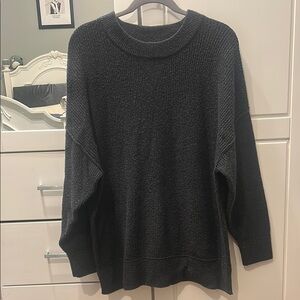 Aerie Black Crew Neck Sweater